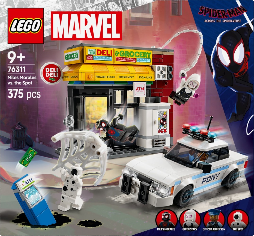 Super heroes miles morales prieš spot, lego