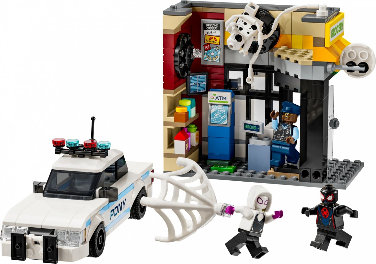 Super heroes miles morales prieš spot, lego