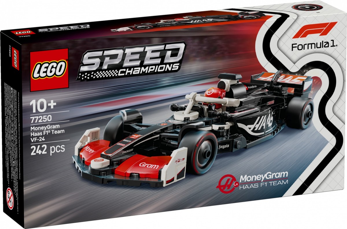 77250 lego® speed ​​champions lenktyninis automobilis moneygram haas f1® team vf-24