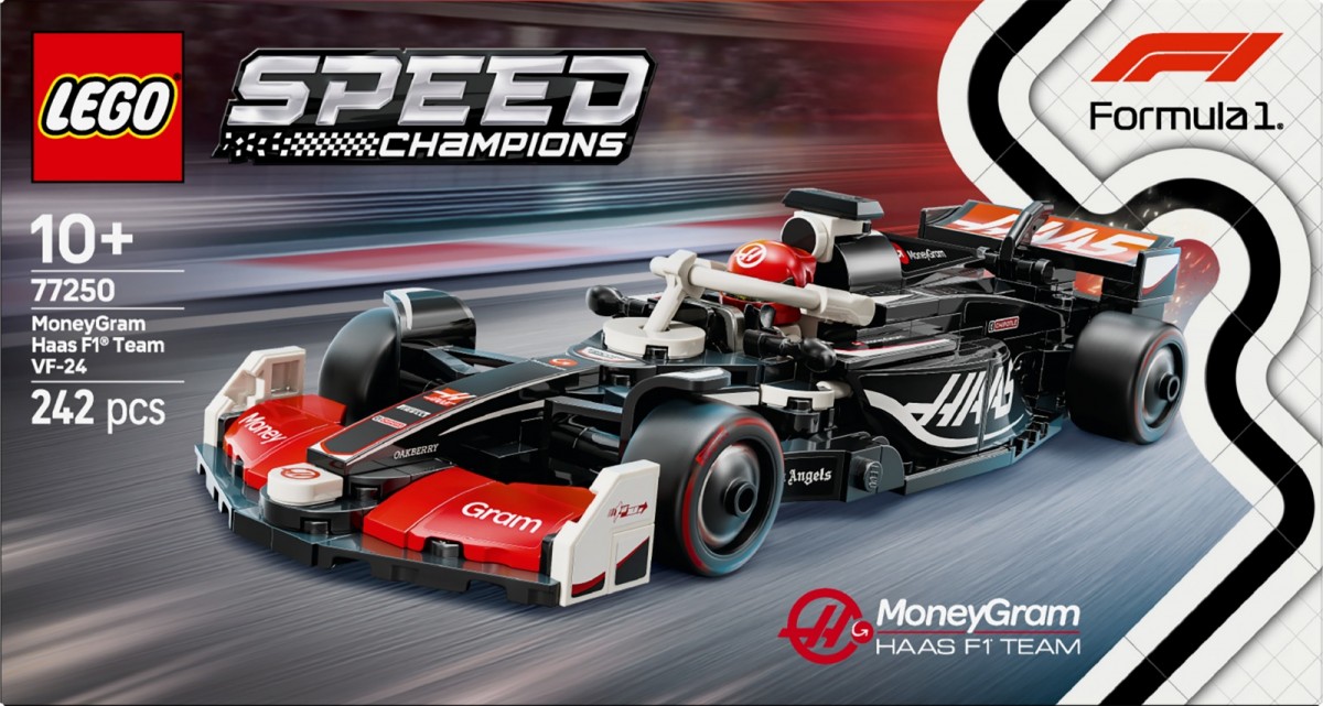 77250 lego® speed ​​champions lenktyninis automobilis moneygram haas f1® team vf-24