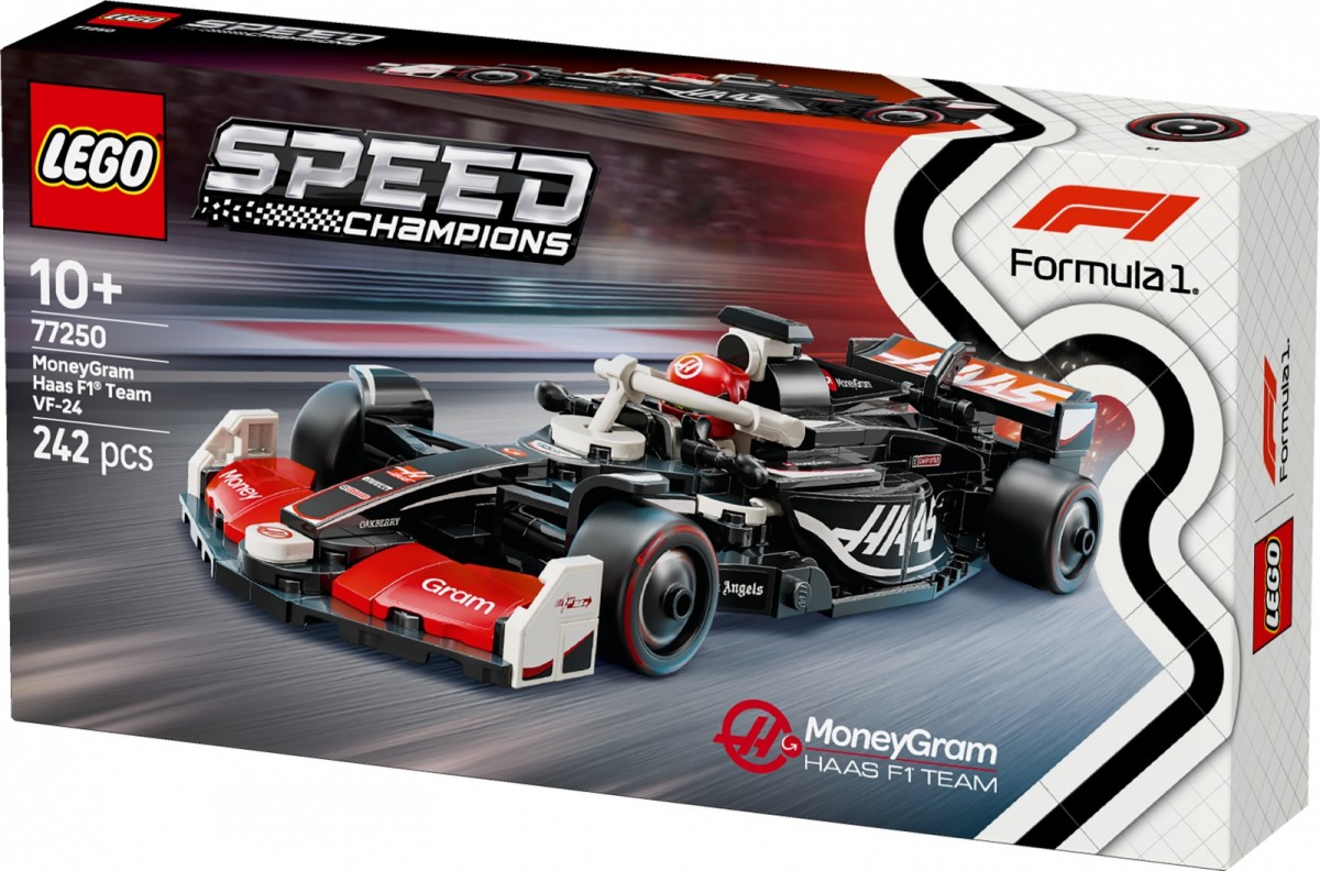 77250 lego® speed ​​champions lenktyninis automobilis moneygram haas f1® team vf-24