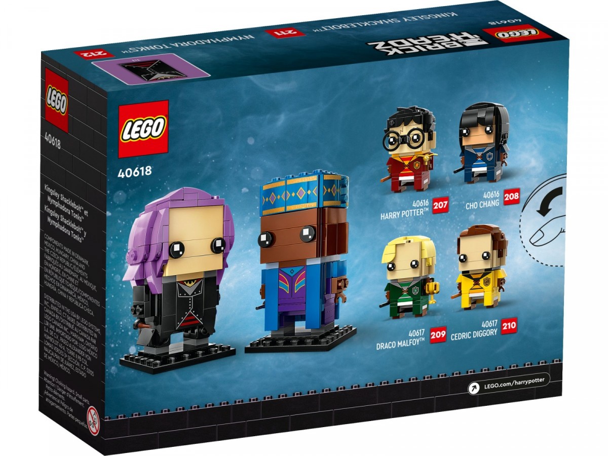 40618 lego® brickheadz kingsley shacklebolt and nymphadora tonks