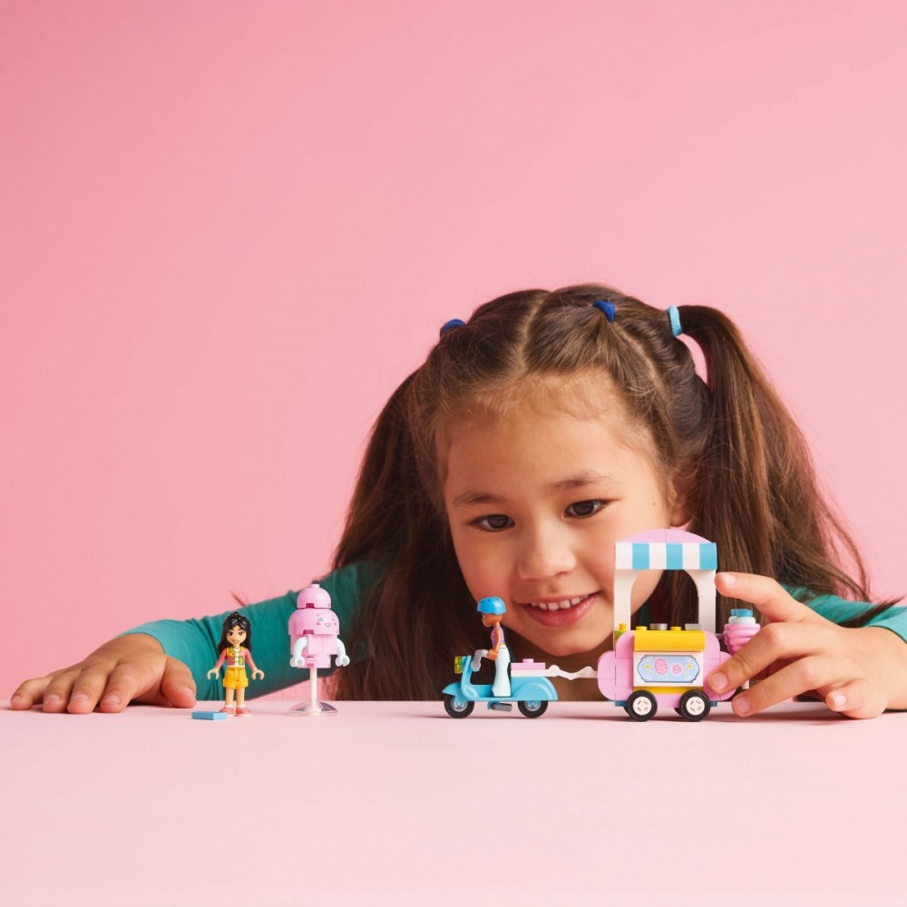 Lego® friends cukraus vatos stendas su motoroleriu