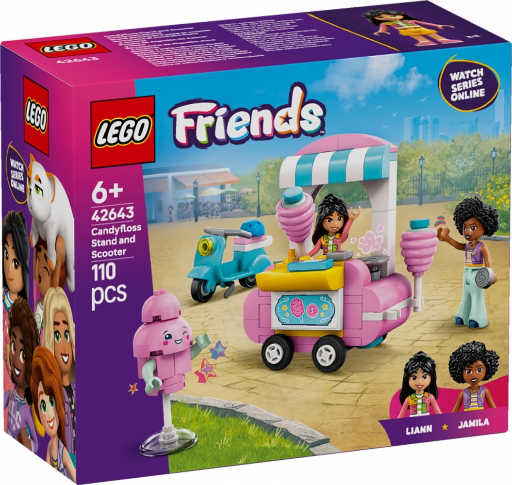 Lego® friends cukraus vatos stendas su motoroleriu