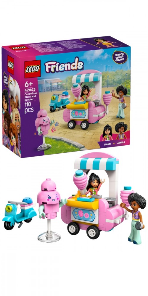 Lego® friends cukraus vatos stendas su motoroleriu