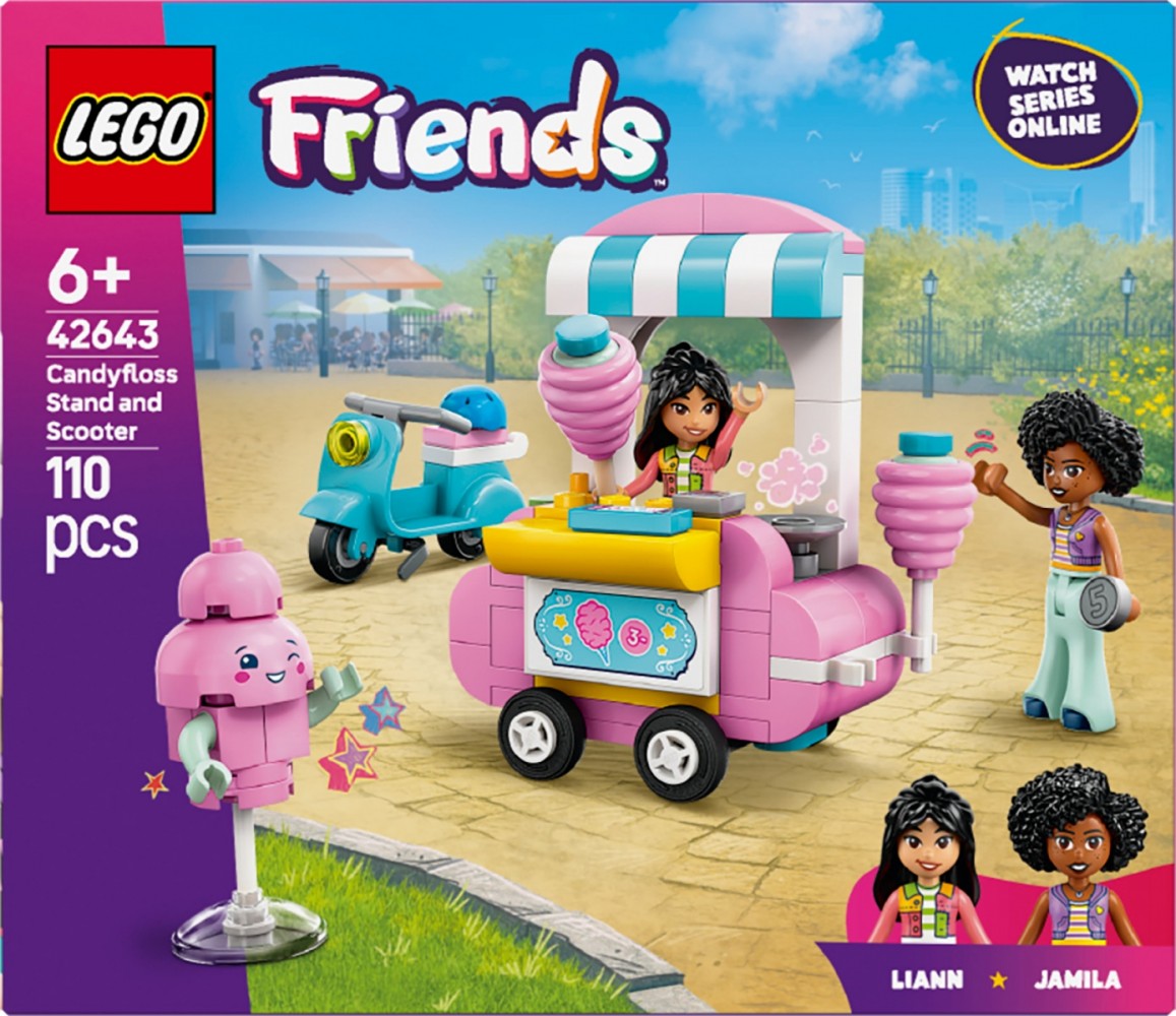 Lego® friends cukraus vatos stendas su motoroleriu