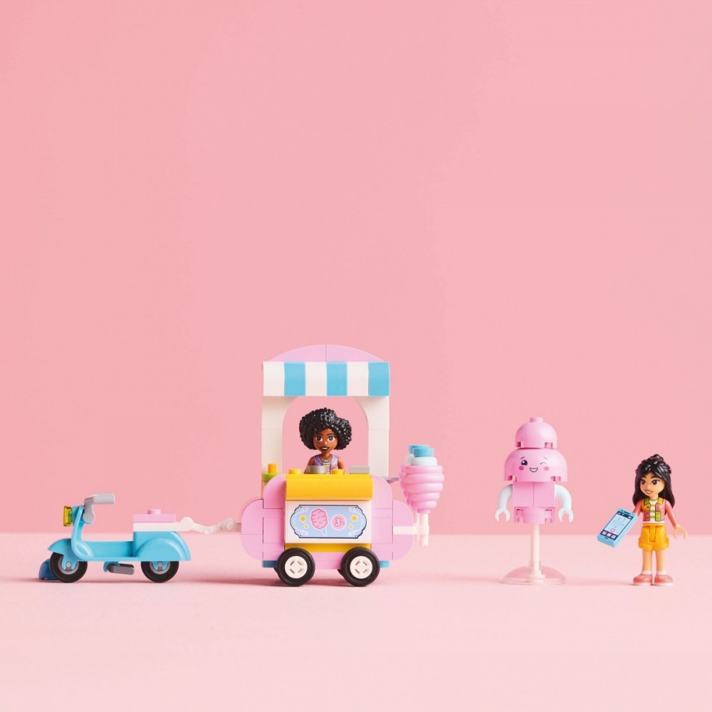 Lego® friends cukraus vatos stendas su motoroleriu