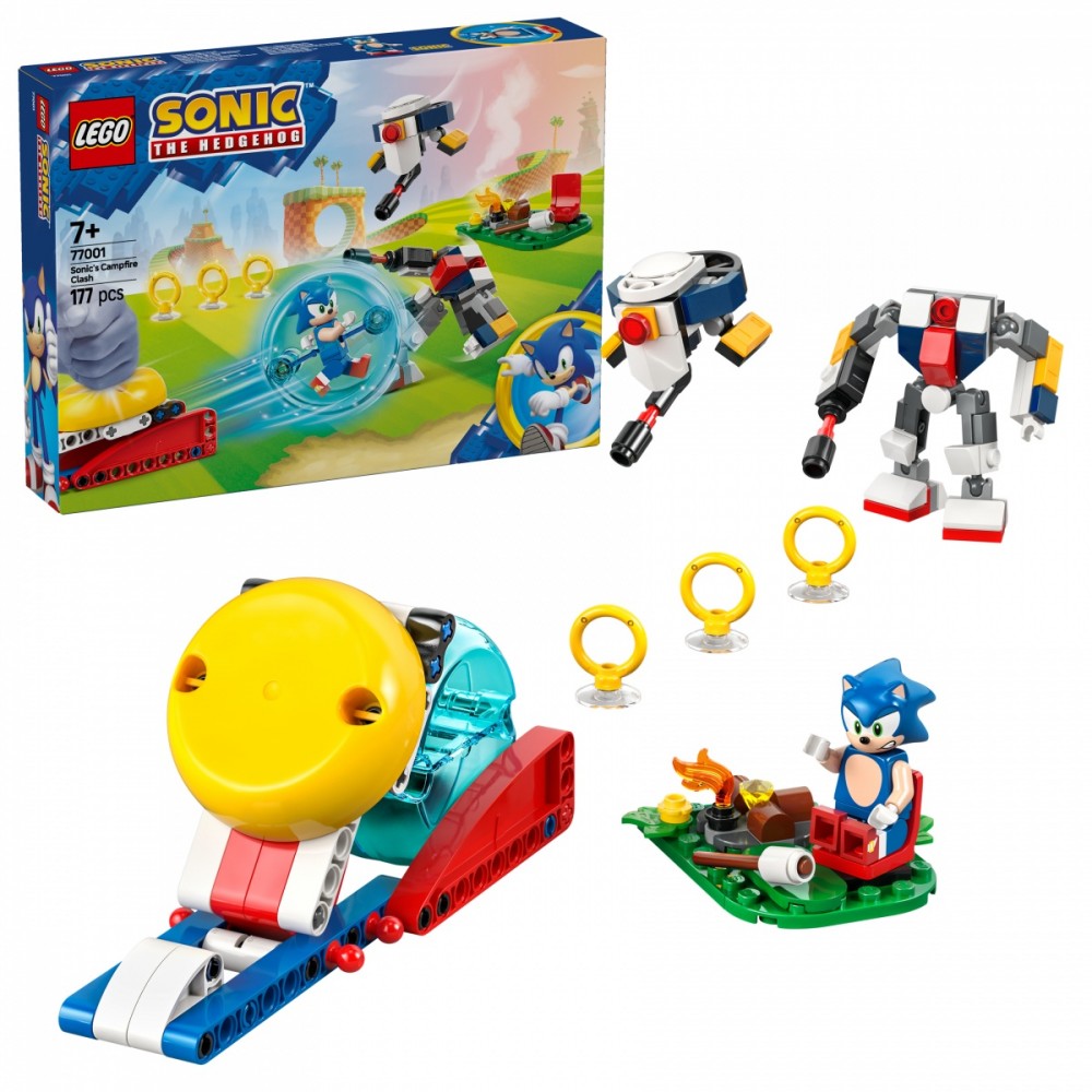 77001 lego® sonic the hedgehog™: sonic kova prie laužo