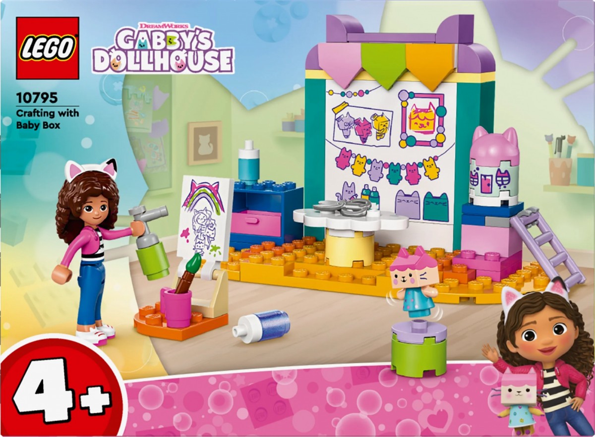 10795 lego® gabby's dollhouse darbeliai su baby box