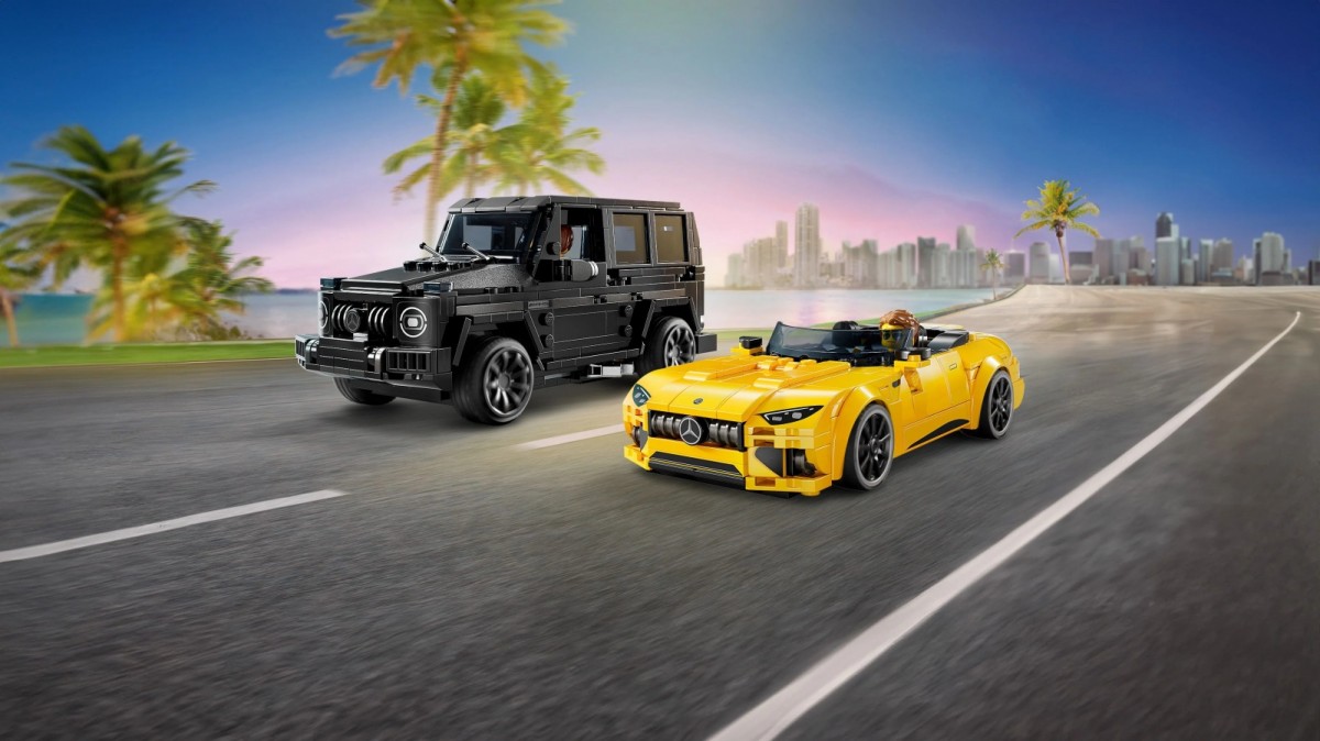 76924 lego® speed champions automobiliai mercedes-amg g 63 ir mercedes-amg sl 63