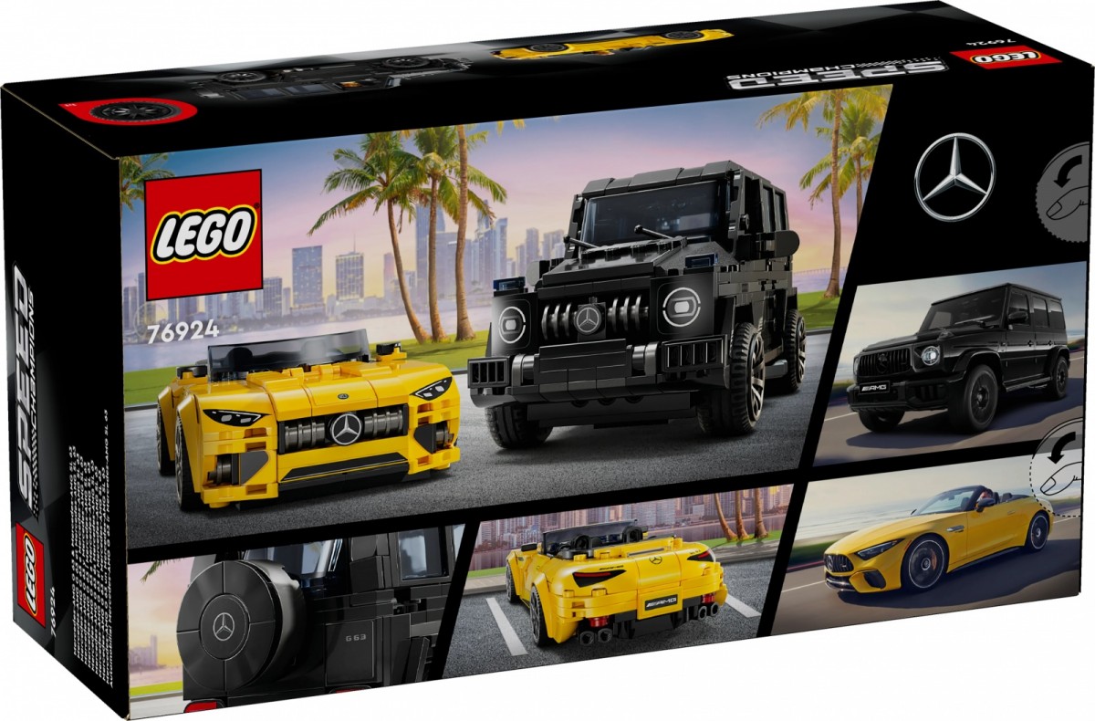 76924 lego® speed champions automobiliai mercedes-amg g 63 ir mercedes-amg sl 63