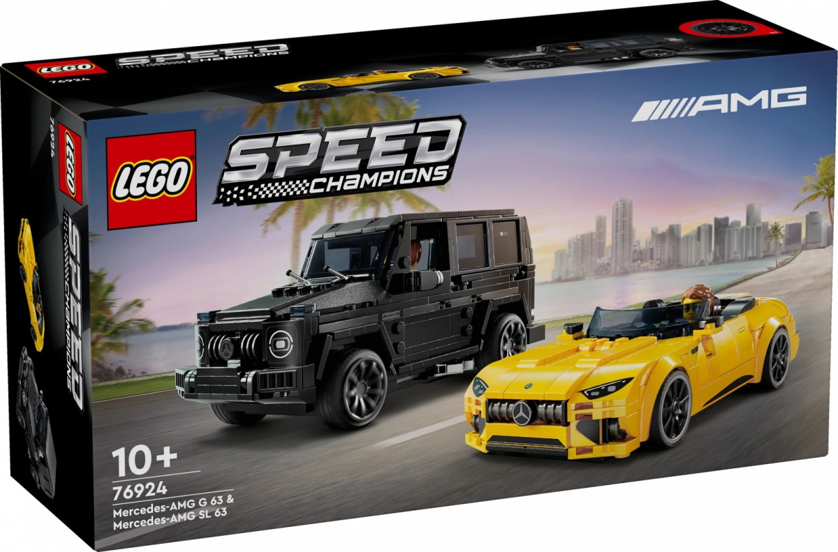 76924 lego® speed champions automobiliai mercedes-amg g 63 ir mercedes-amg sl 63