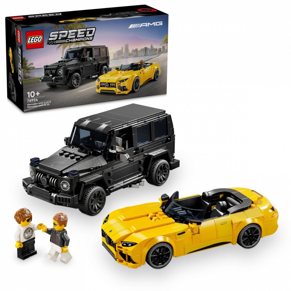 76924 lego® speed champions automobiliai mercedes-amg g 63 ir mercedes-amg sl 63