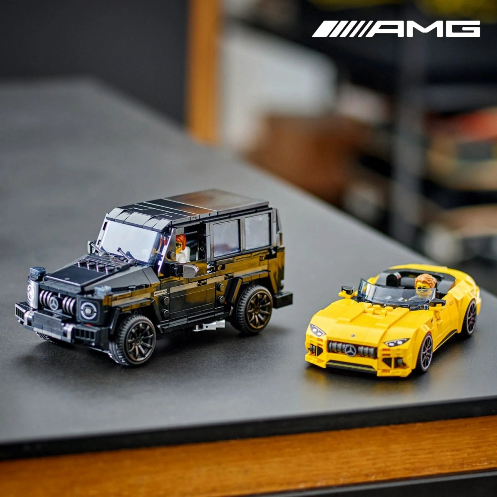 76924 lego® speed champions automobiliai mercedes-amg g 63 ir mercedes-amg sl 63