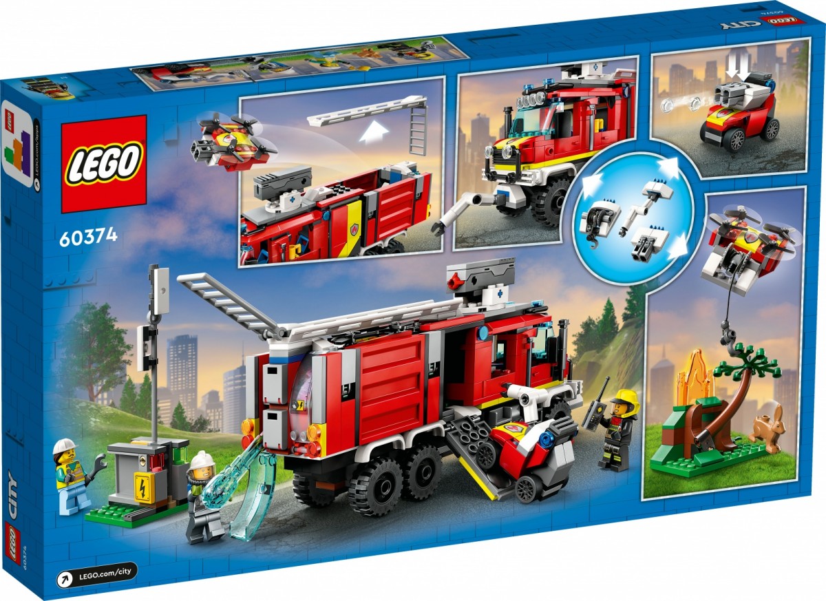 Konstruktorius gaisrinės tarnybos visureigis lego city