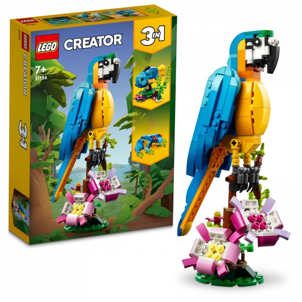Egzotinė papūga lego creator