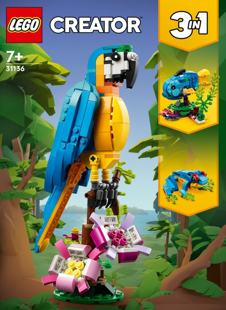 Egzotinė papūga lego creator