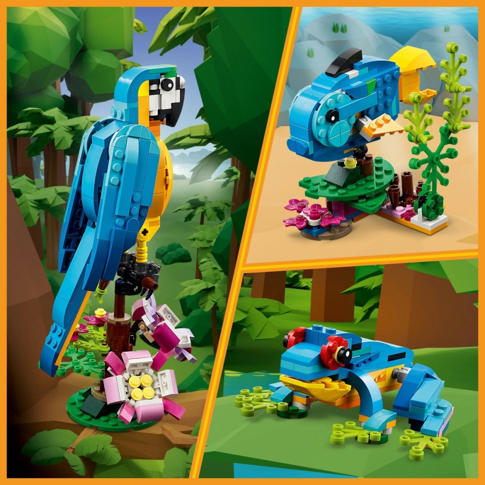Egzotinė papūga lego creator