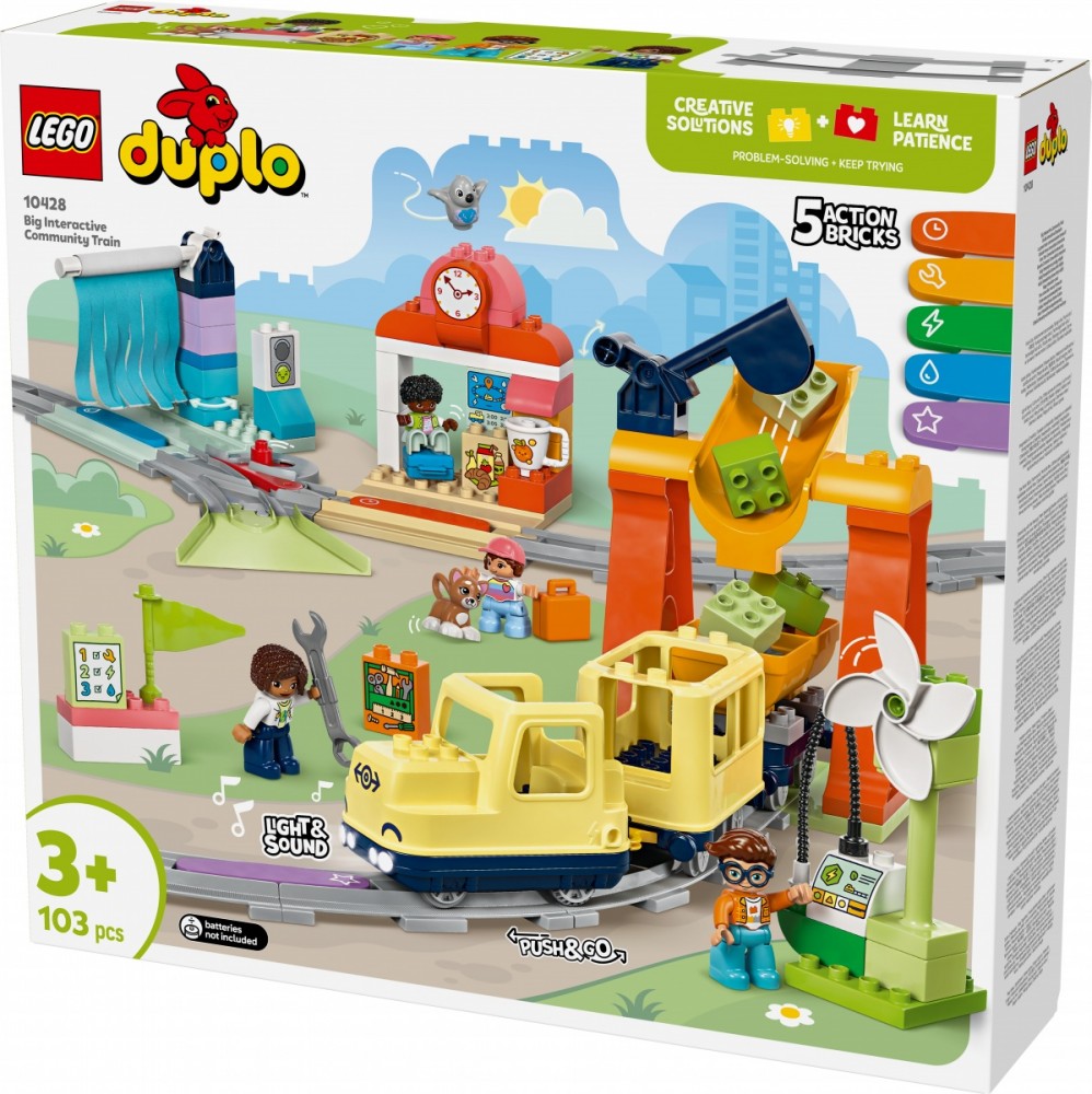 Didelis interaktyvus miesto traukinys lego duplo