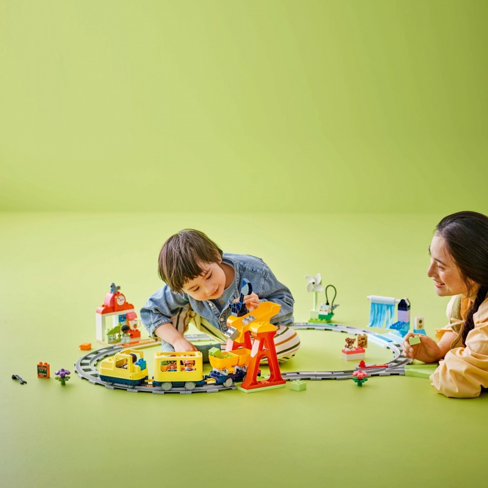 Didelis interaktyvus miesto traukinys lego duplo