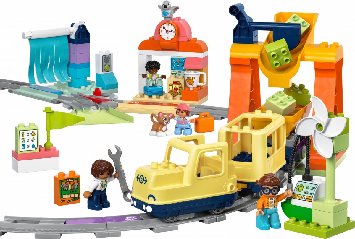 Didelis interaktyvus miesto traukinys lego duplo