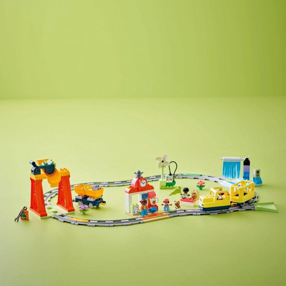 Didelis interaktyvus miesto traukinys lego duplo
