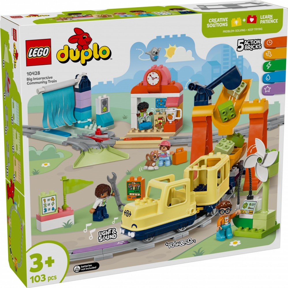 Didelis interaktyvus miesto traukinys lego duplo