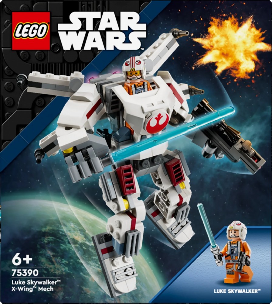 75390 lego® star wars luko skaivokerio „x-wing™“ robotas