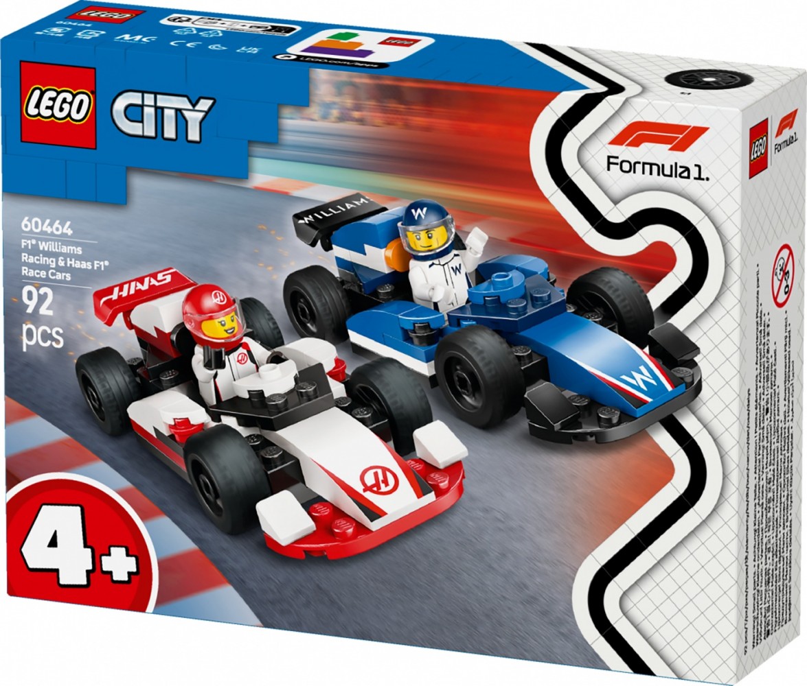 Lego® city f1 bolidai williams racing ir haas f1