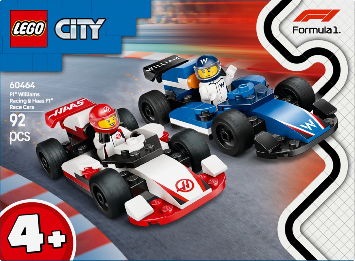 Lego® city f1 bolidai williams racing ir haas f1