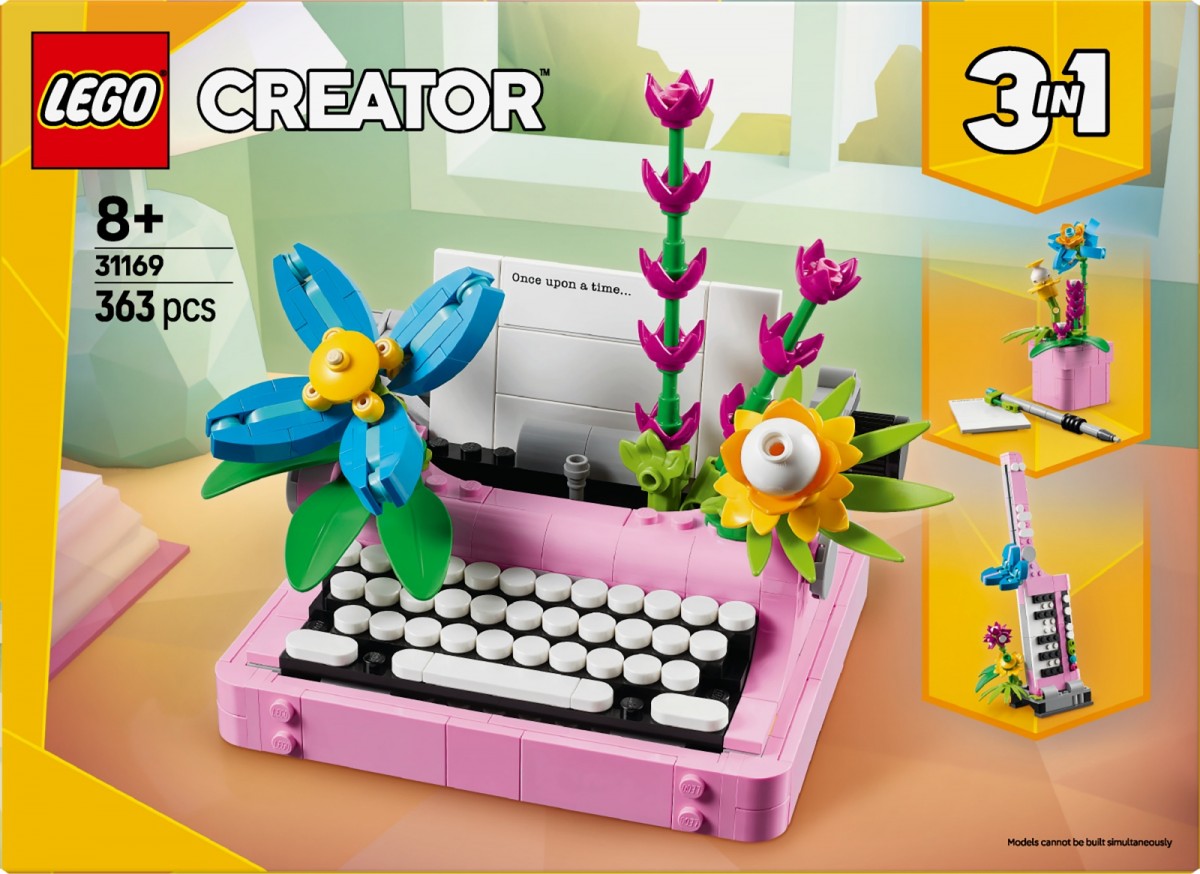 Konstruktorius lego® creator rašomoji mašinėlė su gėlėmis