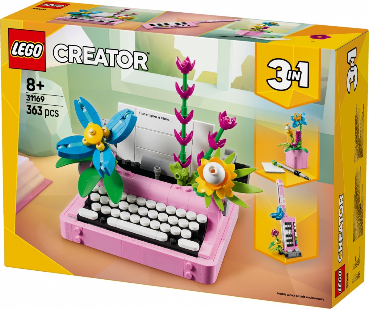 Konstruktorius lego® creator rašomoji mašinėlė su gėlėmis