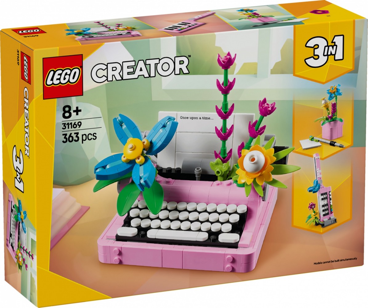 Konstruktorius lego® creator rašomoji mašinėlė su gėlėmis