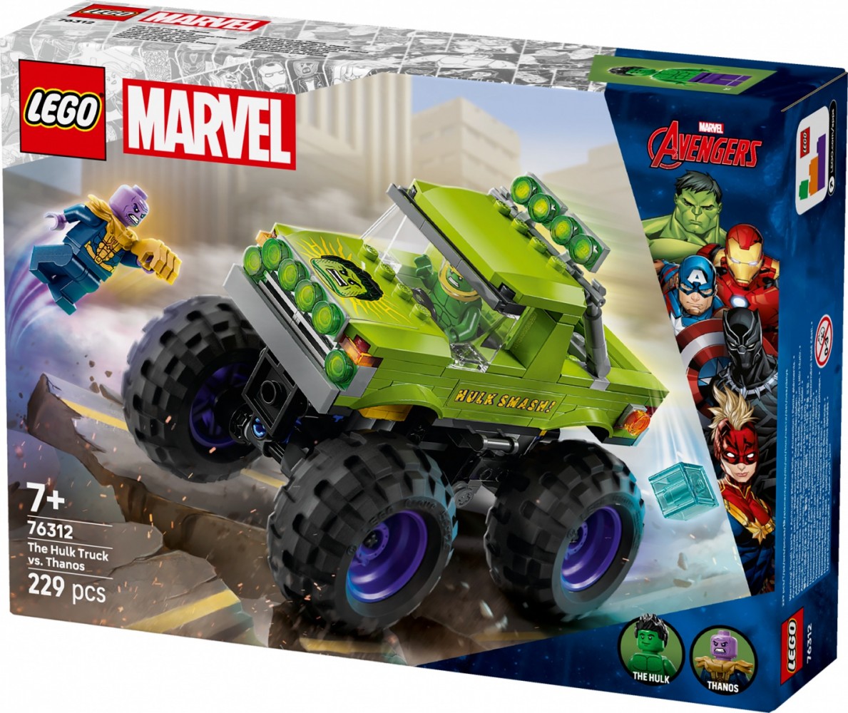 Lego marvel monstrinis sunkvežimis: hulkas prieš thanosą