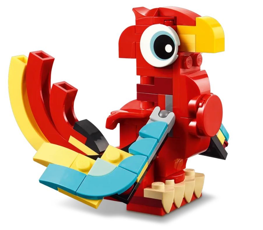 Raudonasis drakonas rinkinys vaikams, lego creator