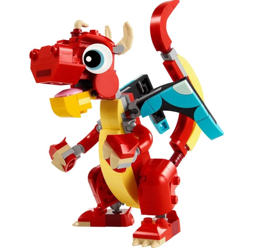 Raudonasis drakonas rinkinys vaikams, lego creator