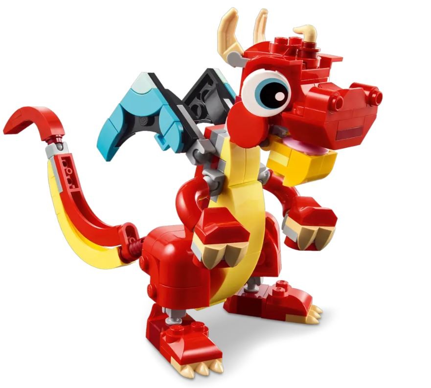 Raudonasis drakonas rinkinys vaikams, lego creator