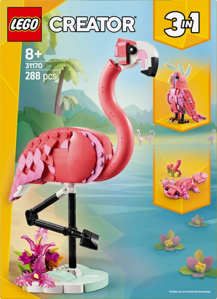 Laukiniai gyvūnai: flamingas, lego® creator