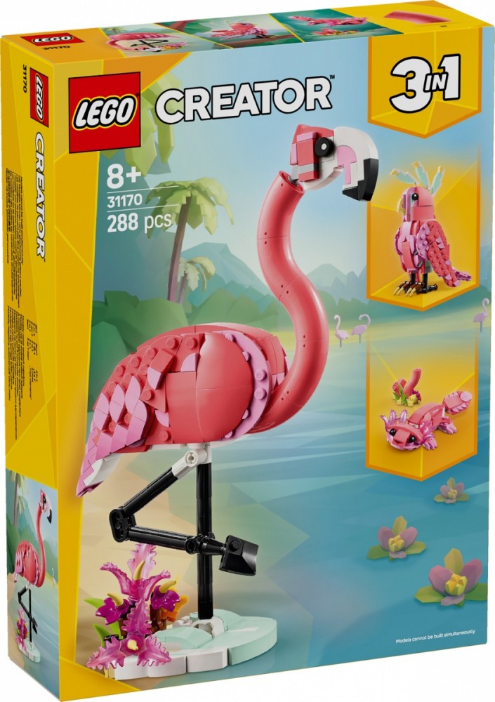 Laukiniai gyvūnai: flamingas, lego® creator