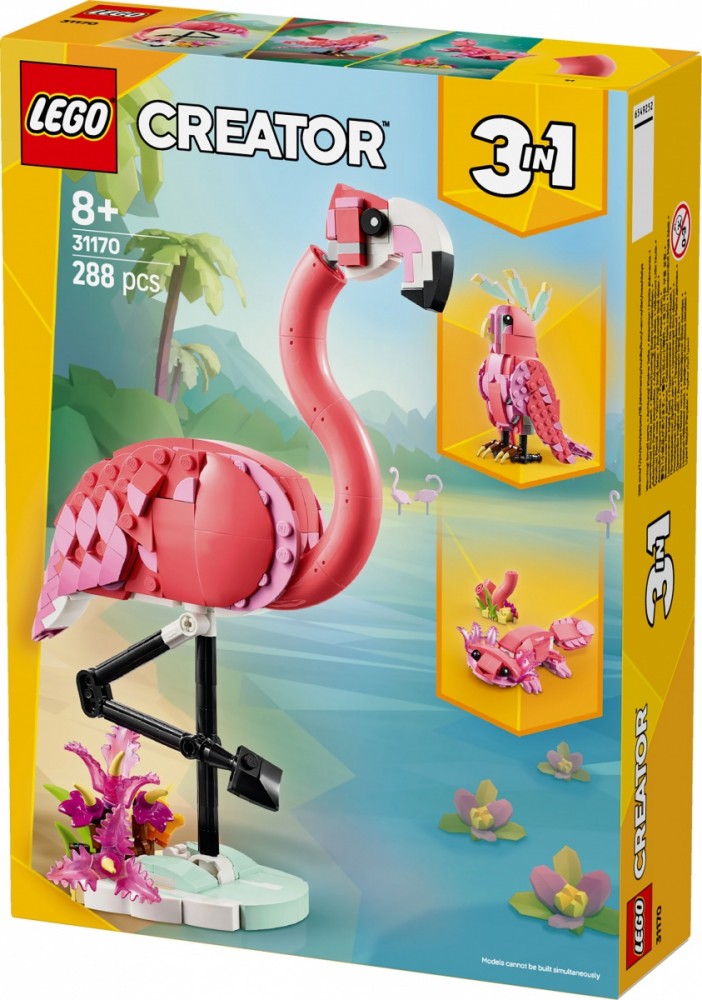 Laukiniai gyvūnai: flamingas, lego® creator