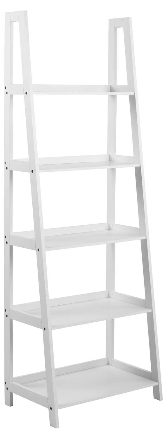 Plaukts ar 5 plauktiem, balts, 63 × 40 × 180 cm