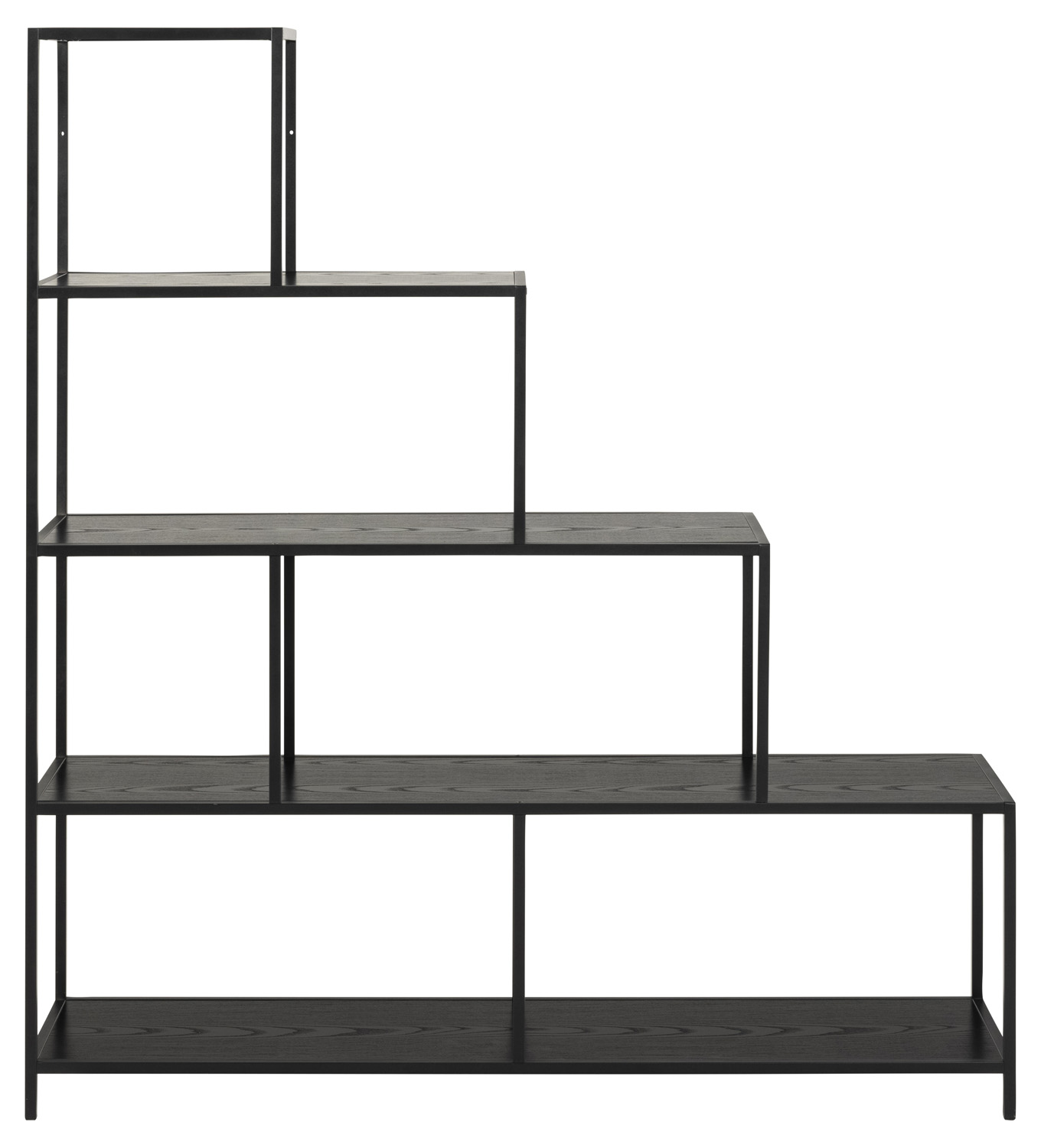 Knygų lentyna su milteliniu būdu dažytu metaliniu rėmu, juoda, 135 × 35 × 150 cm 2