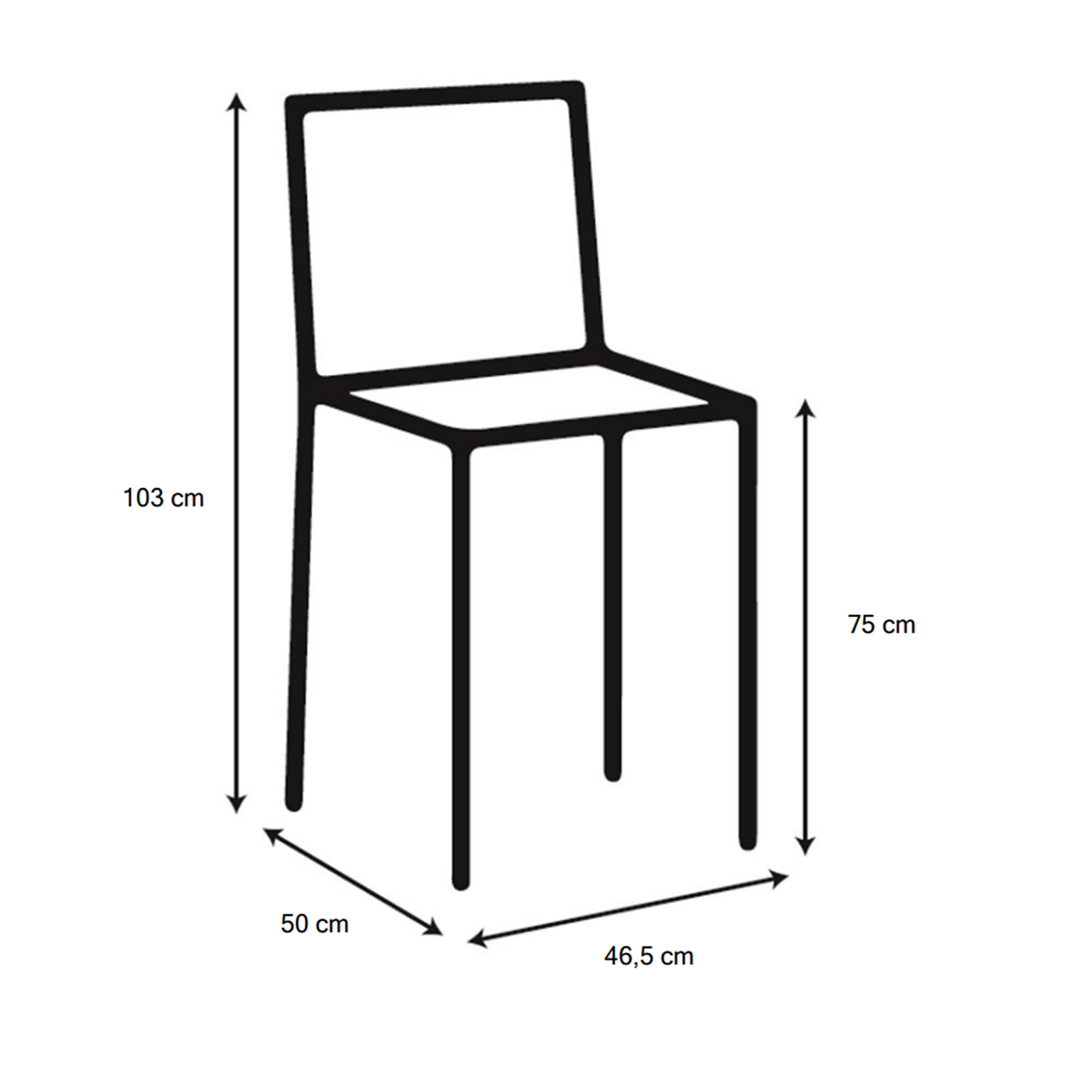 Bāra krēsls ar mākslīgās ādas apdari, brūns, 46,5 × 50 × 103 cm