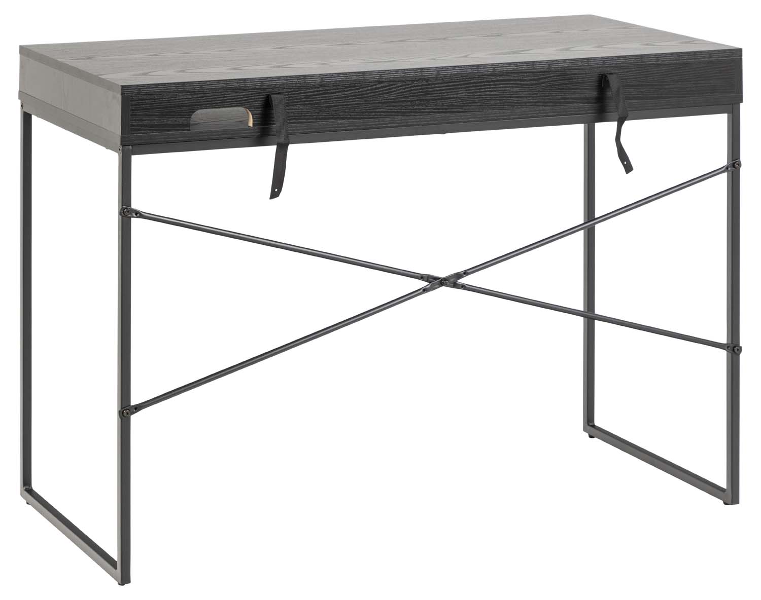 Konsolinis stalas su stalčiumi, juodas, 110 × 45 × 75 cm