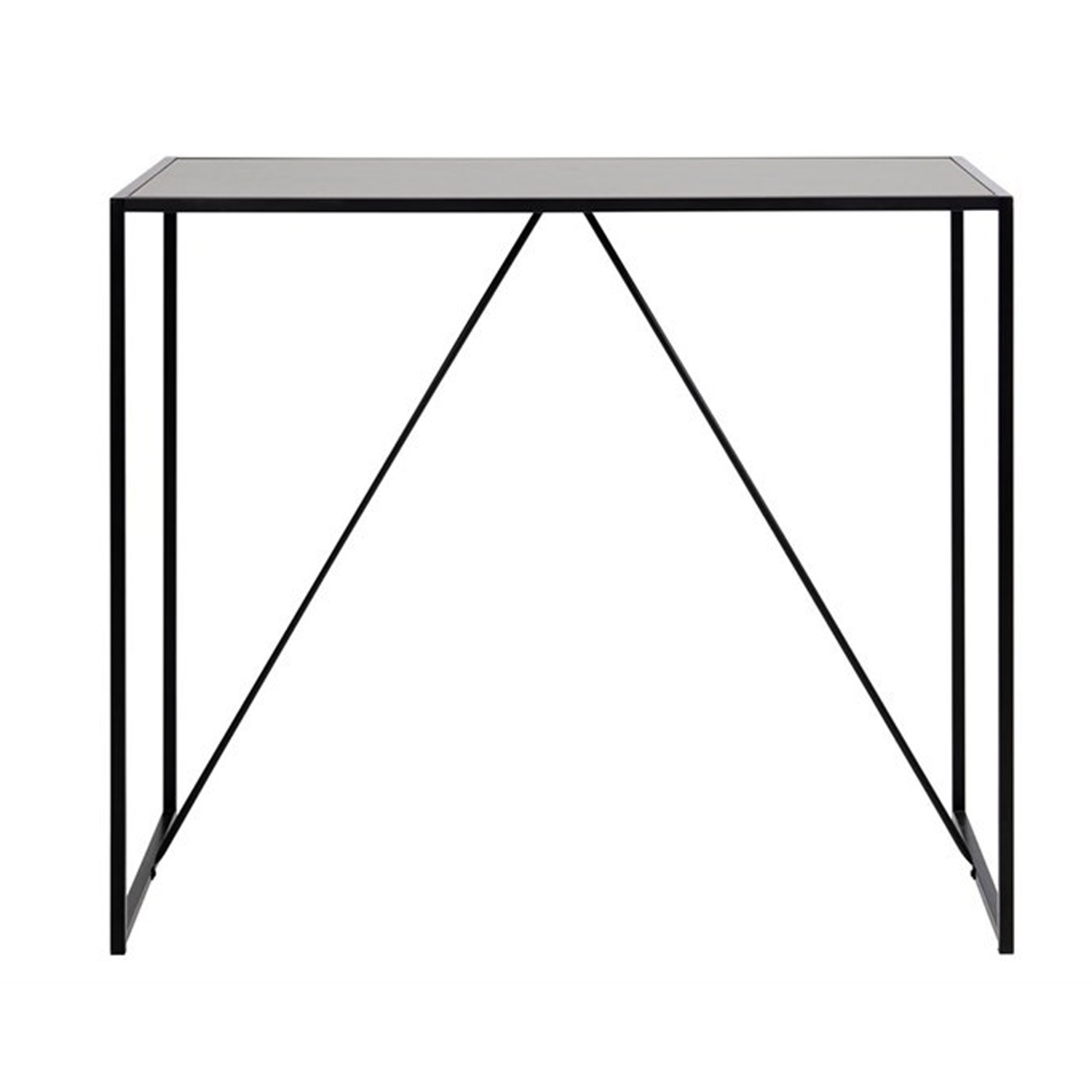 Baro stalas su juodo uosio melamino stalviršiu, juodas, 120 × 60 × 105 cm