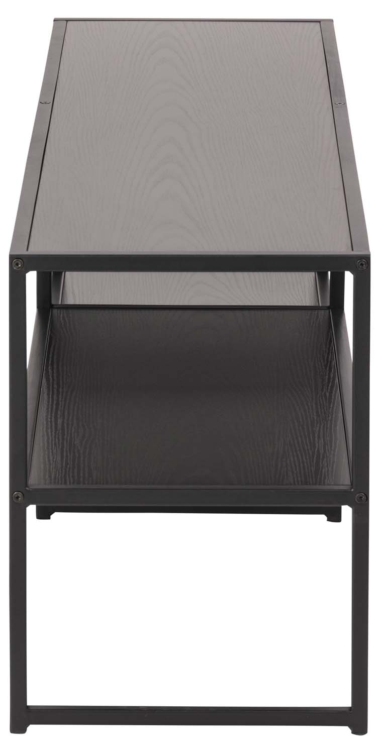 TV galds ar asimetrisku plauktu, melns, 120 × 33 × 46 cm 3