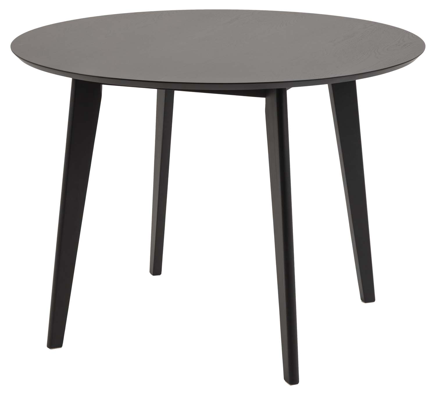 Valgomojo stalas, juodas, Ø 105 × 76 cm