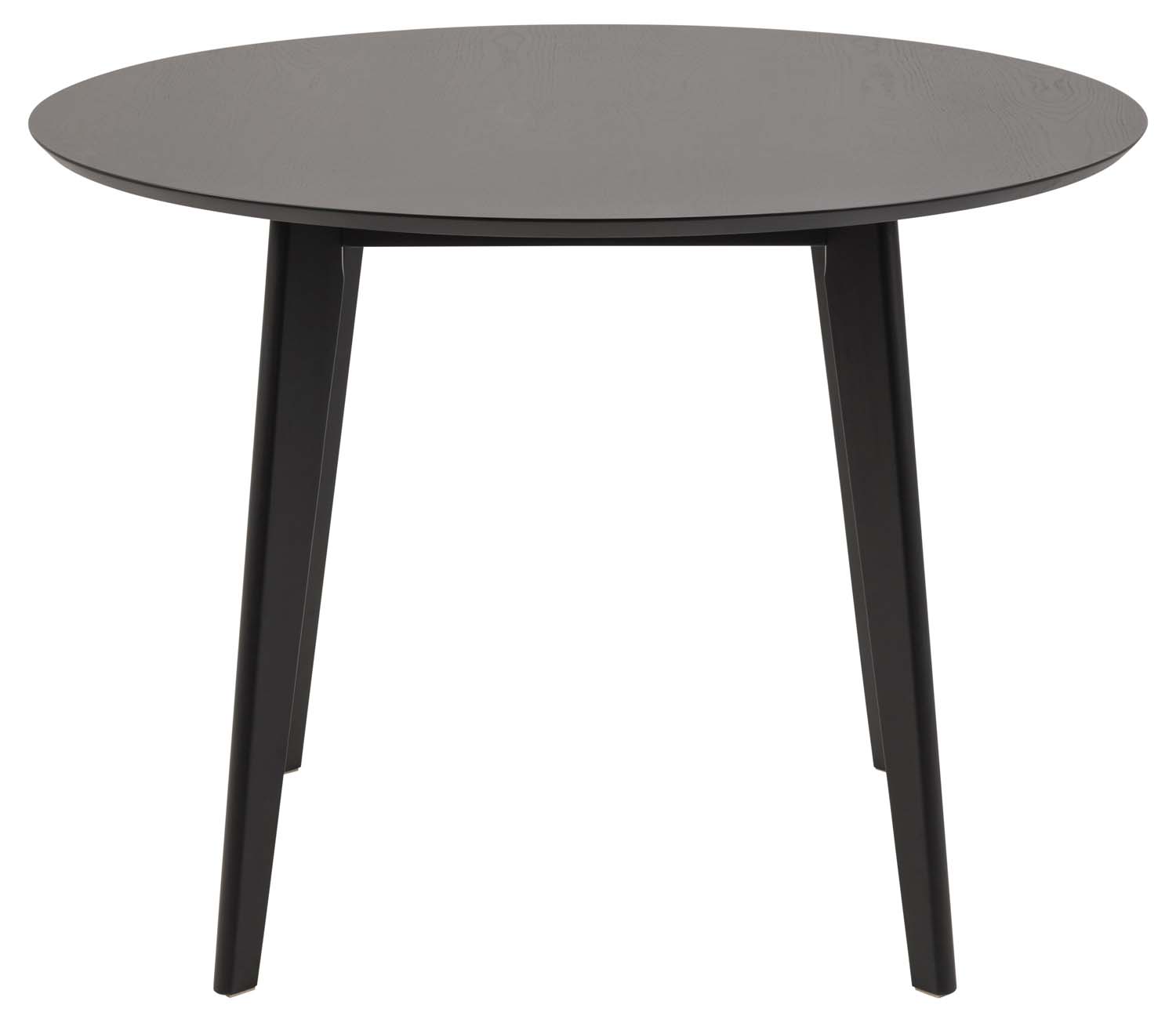 Valgomojo stalas, juodas, Ø 105 × 76 cm 3