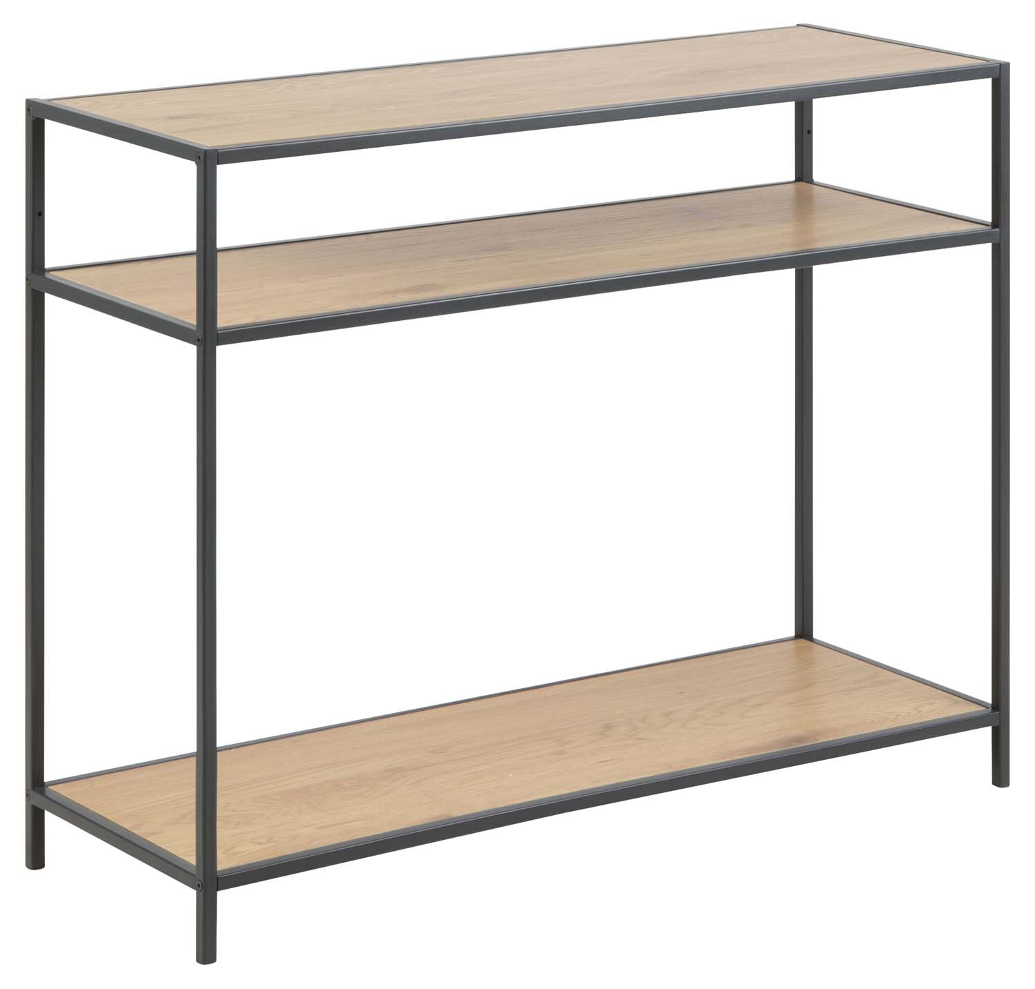 Konsoles galds SEAFORD ar plauktiem, Sonoma ozola, 100 x 35 x 79 cm