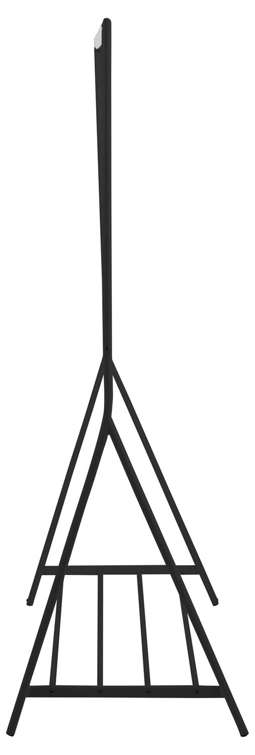 Apģērbu statīvs ar apavu plauktu, melns / hromēts, 117 × 59 × 165 cm 3